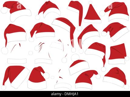 Weihnachten Hut set Stock Vektor