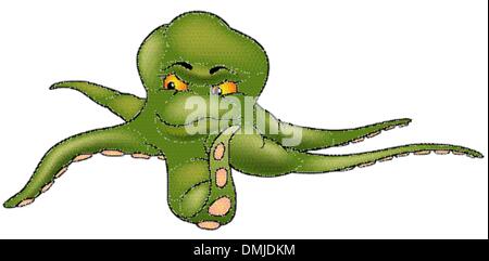 Grüne Krake Stock Vektor