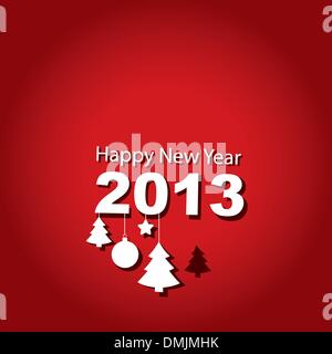 Neujahr 2013, Weihnachtsbaum Stock Vektor