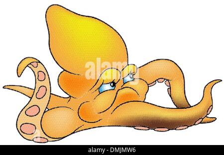 Orange Octopus Stock Vektor