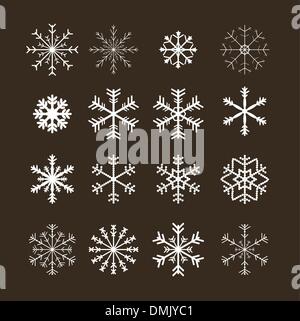 Satz von Schneeflocken Stock Vektor