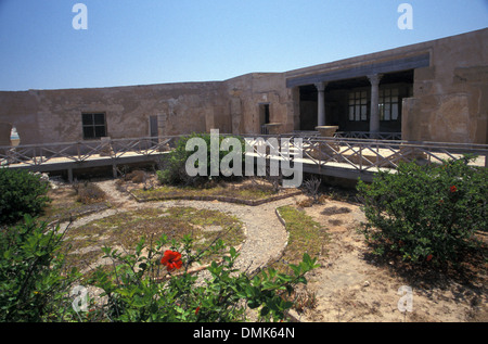 Antiken Mosaiken, römische Villa Silini, Villa Sileen, Leptis Magna Libyen Stockfoto