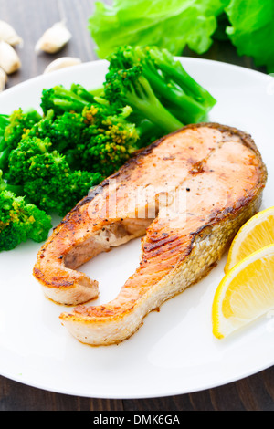 Lachs steak Stockfoto