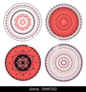 Mandala-Set. Stockfoto