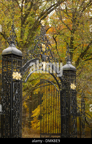 Eingang zum Old Westbury Gardens auf Long Island NY Stockfoto