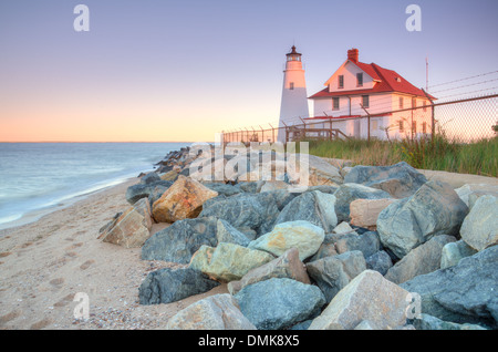 Cove Point Lighthouse in Maryland Stockfoto