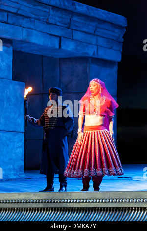 Leila (Nicole Cabell), Pearl Fishers, Santa Fe Opera, Santa Fe, New Mexico, Vereinigte Staaten Stockfoto