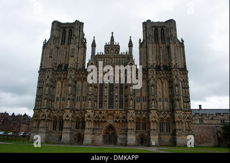Stadt Wells Cathedral Somerset UK Stockfoto