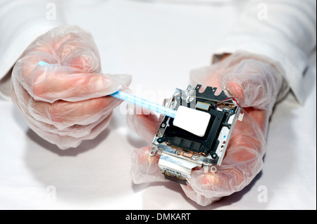 Digital-Kamera CMOS-Sensor Chip DSLR Reinigung Staub vollständig Modell veröffentlicht Stockfoto