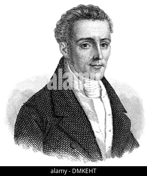 Porträt von Silvio Pellico, 1789-1854, italienischer Schriftsteller, Dichter, Dramatiker und Patriot, Stockfoto