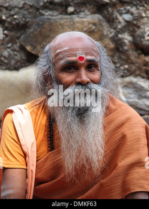 Sadhu, heiliger Mann in Rishikes Indien Stockfoto