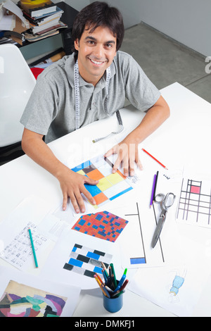 Mode-Designer bei der Arbeit Stockfoto