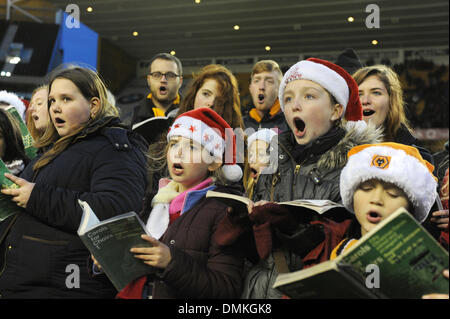 Chorgesang Christmas Carols St. Peter's Collegiate Church Chor singt Weihnachtslieder Stockfoto