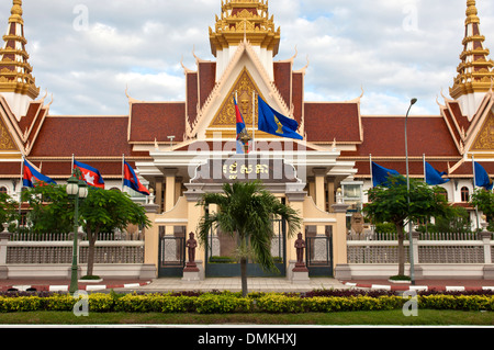 Parlament-Gebäude von Kambodscha, Phnom Penh, Kambodscha Stockfoto