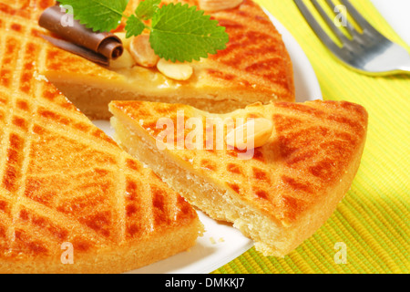 Niederländische Mandel-Butterkuchen (Boterkoek) Stockfoto