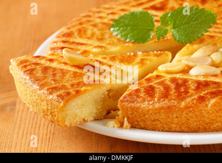 Niederländische Mandel-Butterkuchen (Boterkoek) Stockfoto