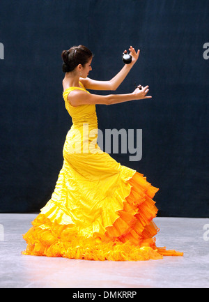 Flamenco-Tänzer tanzen, Ballet Espanol de Cuba, Havanna, Kuba, Caribbean Stockfoto