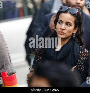 Delhi, Indien. 15. Dezember 2013. Anoushka Shankar, legendäre Musiker Ravi innerkulturellen Tochter. Delhis LGBT-Gemeinschaft beobachtet einen "Tag des Zorns" und kamen in großer Zahl zum protest gegen den obersten Gerichtshöfen 11. Dezember 2013 Urteil Wiedereinführung Abschnitt 377 des indischen Strafgesetzbuches, wodurch Homosexualität strafbar. Bildnachweis: Jiti Chadha/Alamy Live-Nachrichten Stockfoto