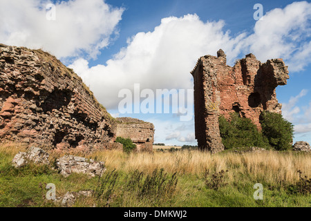 Rotes Schloss in Lunan Bay auf Angus Küste in Schottland Stockfoto