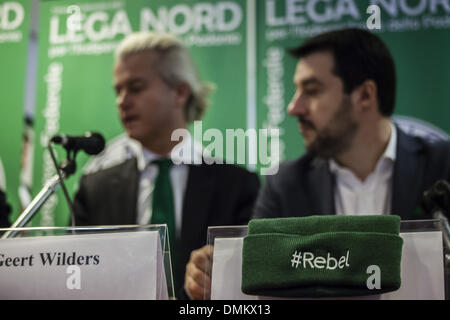 Turin, Italien. 15. Dezember 2013. Turin, 2013/12/15. "Lega Nord" Partei Bund Congress.IN Bild: #Rebel.Photo: Cesare Quinto/NurPhoto Credit: Cesare Quinto/NurPhoto/ZUMAPRESS.com/Alamy Live-Nachrichten Stockfoto