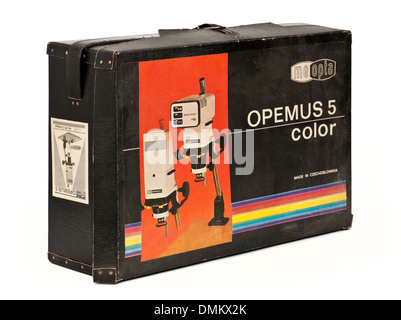 Vintage Meopta Opemus 5 Dunkelkammer Vergrößerer mit MEOCHROM Farbe Kopf (35mm / 6 x 6 Film) Stockfoto