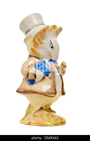 Vintage Beswick Porzellan "liebenswürdige Versuchskaninchen" Abbildung von Beatrix-Potter-Reihe (Zeitraum 1970-1982) Stockfoto