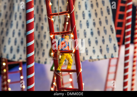 Weihnachten-Display Selfridges Flaggschiff speichern in London. Stockfoto