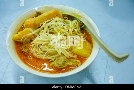 Asiatisches würzigen Curry Laksa Suppe Stockfoto