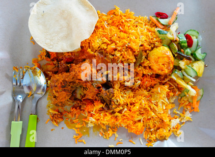 Indische würzige Curry und Reis Biriani Stockfoto