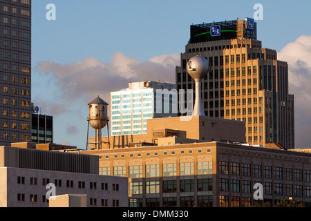 Gebäude auf die Skyline von Columbus, Ohio. Stockfoto