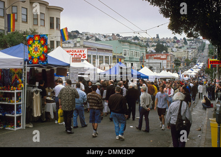 Castro District Street Fair, San Francisco, Kalifornien Stockfoto