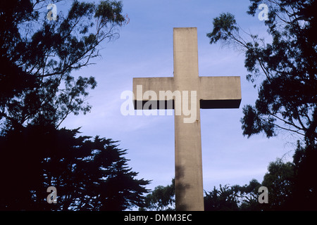 Konkrete Kreuz auf Mount Davidson, San Francisco, Kalifornien Stockfoto
