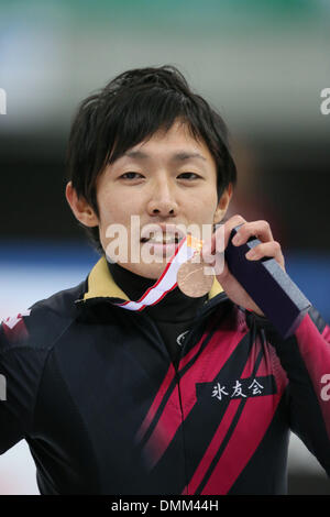 Osaka Pool Ice Skating Rink, Osaka, Japan. 15. Dezember 2013. Daisuke Uemura, 15. Dezember 2013 - Short Track: Kurz gesagt Titelwahl Japan National Team für die Olympischen Spiele in Sotschi, Herren 1000 m-Finale in Osaka Pool Ice Skating Rink, Osaka Japan. (Foto AFLO SPORT/Alamy Live News) Stockfoto