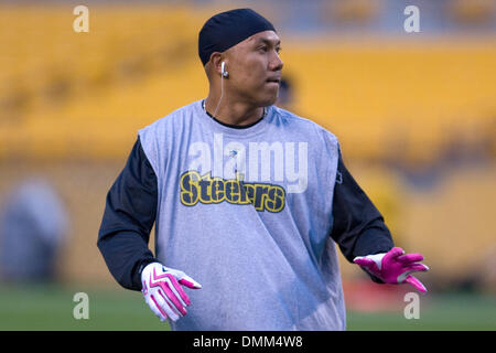 4. Oktober 2009: Pittsburgh Steelers Wide Receiver Hines Ward (86) vor der NFL Football-Spiel zwischen den San Diego Chargers und Pittsburgh Steelers in Heinz Field in Pittsburgh, Pennsylvania.  Die Steelers gegen die Chargers 38-28. (Kredit-Bild: © Southcreek Global/ZUMApress.com) Stockfoto