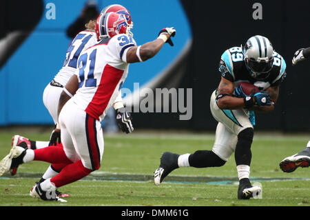 25. Oktober 2009: Carolina Panthers Wide Receiver Steve Smith #89 ruft eine First Down für die Panthers gegen die Rechnungen. Die Buffalo Bills besiegte die Carolina Panthers 20-9 bei Bank of America Stadium in Charlotte, North Carolina. (Kredit-Bild: © Southcreek Global/ZUMApress.com) Stockfoto