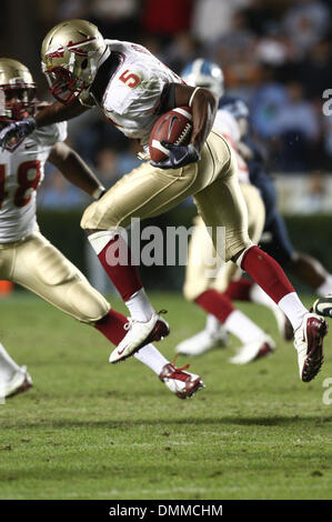 22. Oktober 2009: Florida State Cornerback Greg Reid #5. Die Florida State Seminoles besiegte die University of North Carolina-Tarheels 30-27 Kenan Stadium in Chapel Hill, North Carolina. (Kredit-Bild: © Southcreek Global/ZUMApress.com) Stockfoto