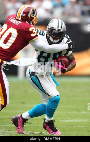 11. Oktober 2009: Carolina Panthers Wide Receiver Steve Smith #89. Die Carolina Panthers gegen die Washington Redskins 20-17 bei Bank of America Stadium in Charlotte, North Carolina. (Kredit-Bild: © Southcreek Global/ZUMApress.com) Stockfoto