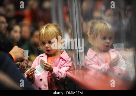 14. Oktober 2009 - Anaheim, Kalifornien, USA - Anaheim Ducks schlagen Minnesota Wild 3 zu 2 im Honda Center in Anaheim. (Kredit-Bild: © Scott Mitchell/ZUMA Press) Stockfoto