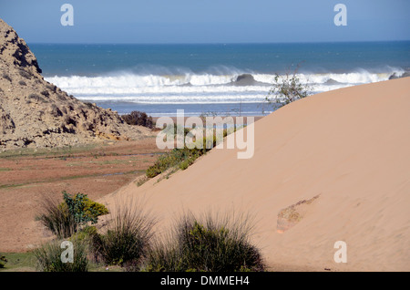 Sanddünen am Strand südlich von Essaouira Marokko Stockfoto