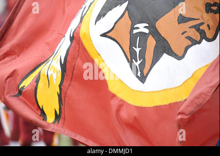 18. Oktober 2009: Kansas City Chiefs in Washington Redskins... FedExField Stadion vor NFL-Spiel zwischen den Kansas City Chiefs und den Washington Redskins. Redskins Flag zwischen ersten und zweiten Quartal. (Kredit-Bild: © Southcreek Global/ZUMApress.com) Stockfoto