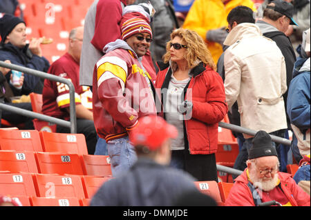 18. Oktober 2009: Kansas City Chiefs in Washington Redskins... FedExField Stadion vor NFL-Spiel zwischen den Kansas City Chiefs und den Washington Redskins. Washington Redskins Fans vor sonntags Spiel. (Kredit-Bild: © Southcreek Global/ZUMApress.com) Stockfoto