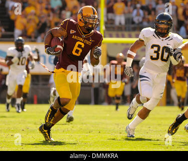 31. Oktober 2009: Arizona State Wide Receiver gewann Kyle Williams (6) in Aktion während der NCAA Football-Spiel zwischen der Arizona State University Sun Devils und die California Golden Bears in Tempe, Arizona, von den Goldenen Bären, 23-21. (Kredit-Bild: © Max Simbron/Cal Sport Media/ZUMA Press) Stockfoto
