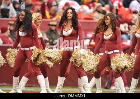 18. Oktober 2009: Kansas City Chiefs in Washington Redskins... FedExField Stadion vor NFL-Spiel zwischen den Kansas City Chiefs und den Washington Redskins... Redskins Cheerleader Chiefs gewinnen ihr erste Spiel in der Saison (Credit-Bild: © Southcreek Global/ZUMApress.com) Stockfoto