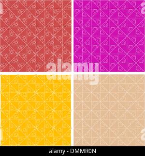 Abstrakte nahtlose dekorative florale Muster festlegen Stock Vektor