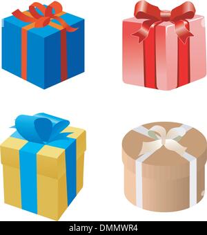 Reihe von Geschenk-Boxen Stock Vektor