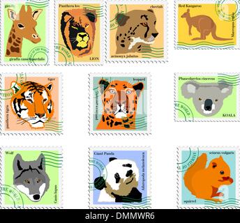 die Marken der Tiere Stock Vektor