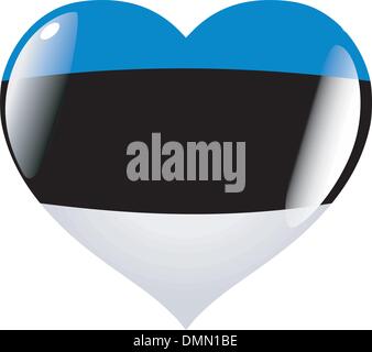 Serie mit Herz in Nationalfarben Stock Vektor