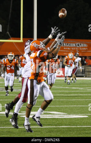 3. September 2009: Bowling Green State University Defensive back Adrien Spencer während der Spielaktion.  Troy University, der Sun Belt-Konferenz, an der Bowling Green State University, der Mid-American Conference, in das Eröffnungsspiel der Saison 2009 für beide Teams im Doyt Perry Stadium in Bowling Green, Ohio.  Bowling Green State University besiegt Troy University 31-14. (Credit Stockfoto