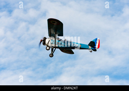 Morane Saulnier MS317 HY22 317 G-MOSA im Flug am Breighton Flugplatz Stockfoto