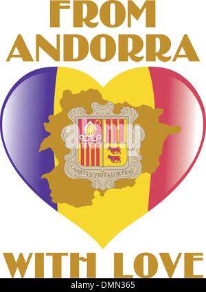 von Andorra mit Liebe Stock Vektor